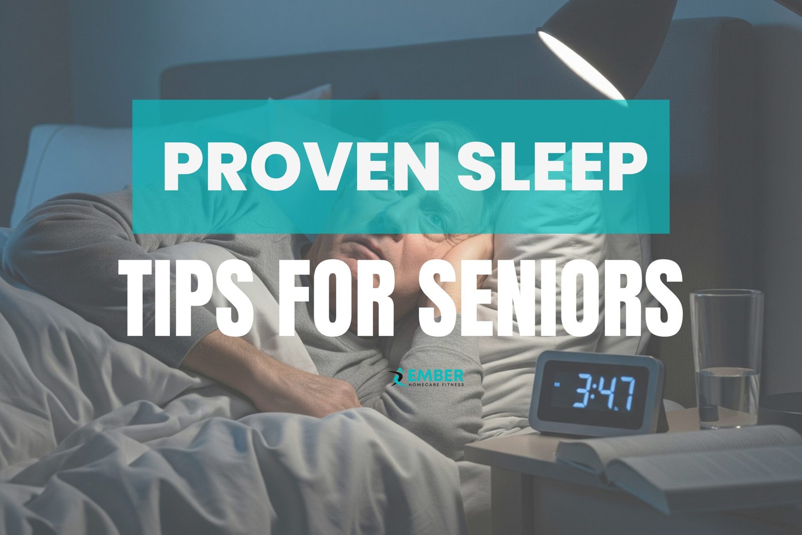 Elderly man stretching in the morning sunlight after good sleep