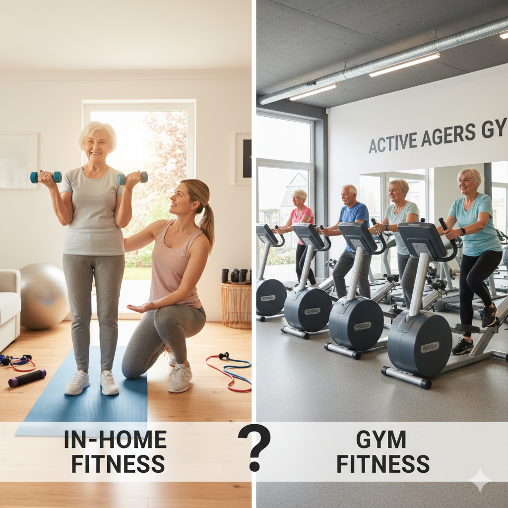 In-Home Fitness vs Gym for Seniors