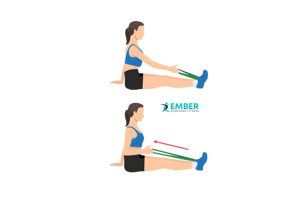 strength training for seniors seniors: resistance band rows