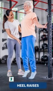 senior performing Heel Raises Ankle and Calf Stability e1779066783524