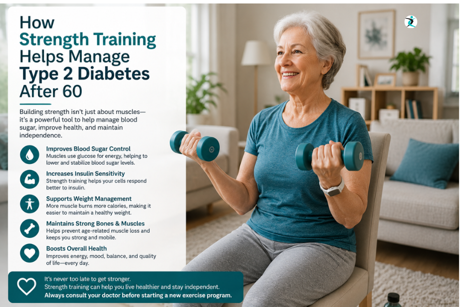older adult performing light strength exercises at home
