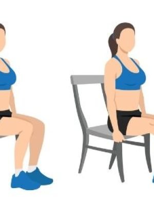 A vector illustration of a person sitting and extending one leg straight out.